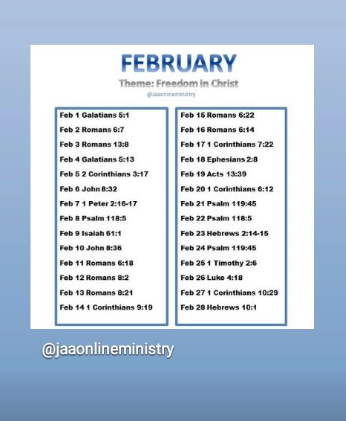 Bible Study Plan for February 2022