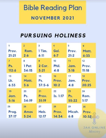 Bible Study Plan for November 2021